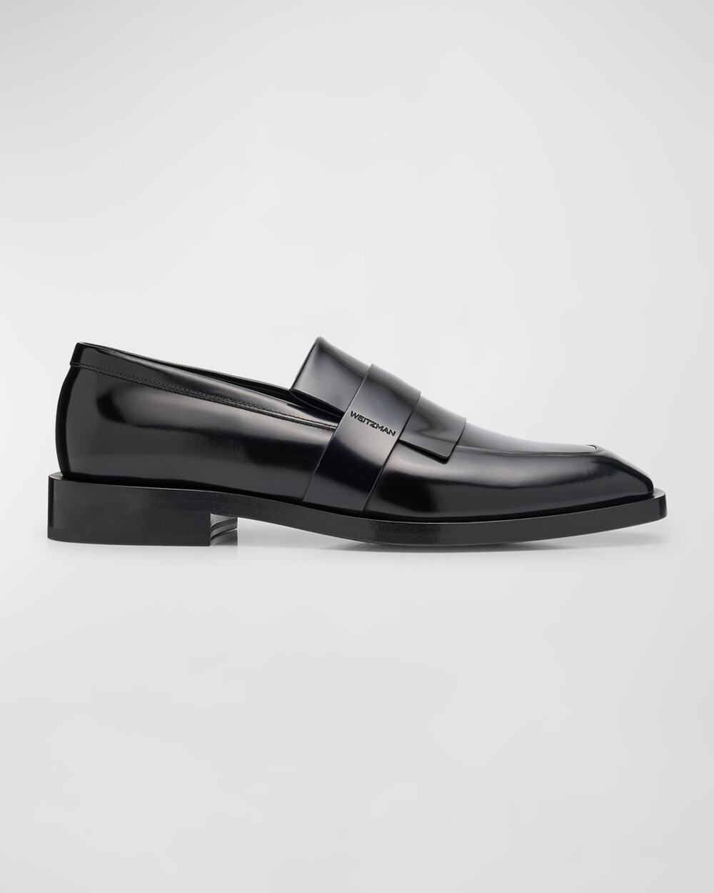 Stuart Weitzman Brushed Black Royce Kiltie Loafers Size 9.5